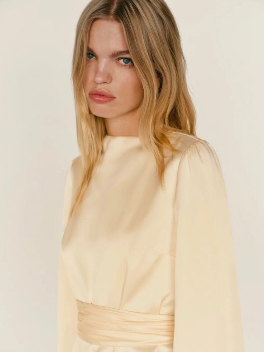 NWT Reformation x Camille Rowe Astrid Silk Dress Cream 0 - Picture 13 of 14